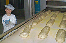 Randi Robbins on one of our bread lines